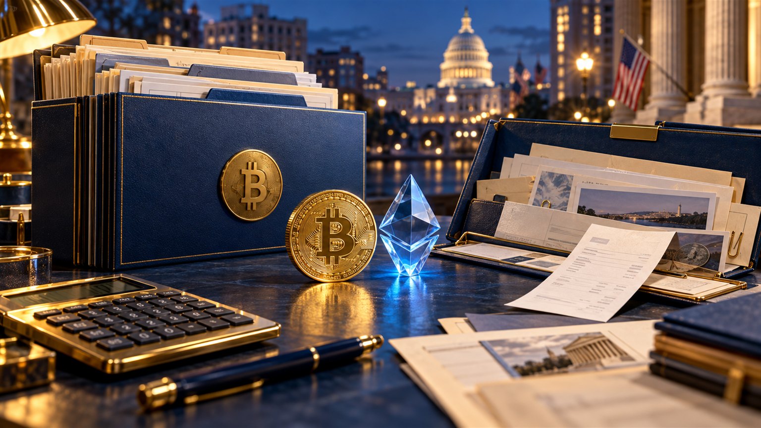 Modern editorial illustration for the crypto tax article “Form 1099-DA for 2026 Sales: Covered vs Noncovered Basis and Your Year-End To-Do List”